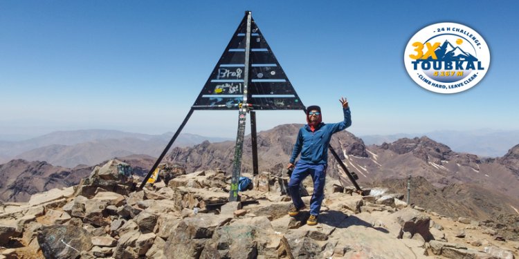 Khalid Douache conquiert le Toubkal trois fois en 24h pour préserver la montagne